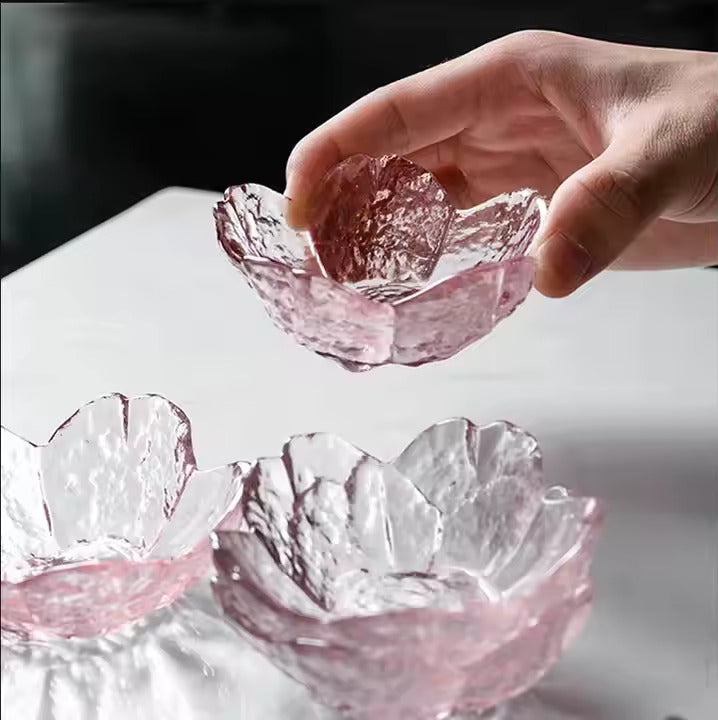 4 pcs Cherry Blossoms Shape Glass